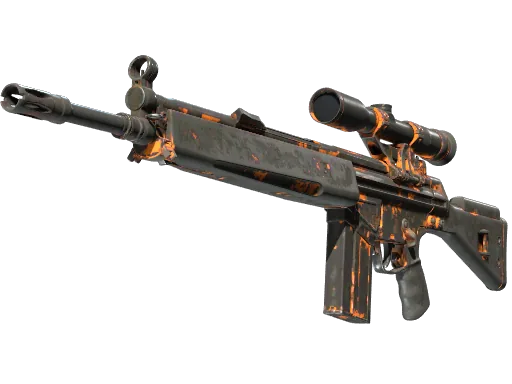 StatTrak™ G3SG1 | Orange Crash (Battle-Scarred)