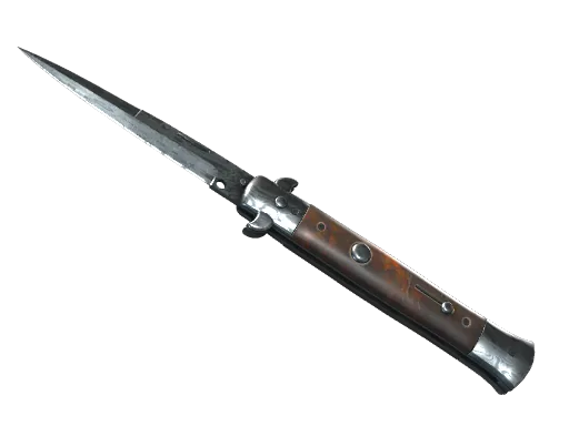 ★ StatTrak™ Stiletto Knife | Damascus Steel (Well-Worn)