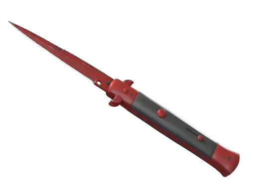 ★ StatTrak™ Stiletto Knife | Crimson Web (Well-Worn)