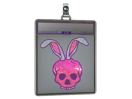 Sticker Slab | Skull Bunny (Glitter)
