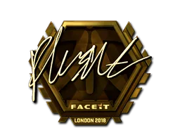 Sticker | flusha (Gold) | Boston 2018