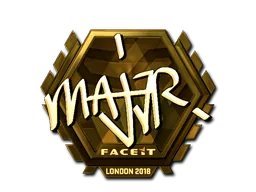 Sticker | MAJ3R (Gold) | Budapest 2025