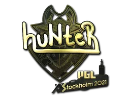 Sticker | huNter- (Gold) | Berlin 2019