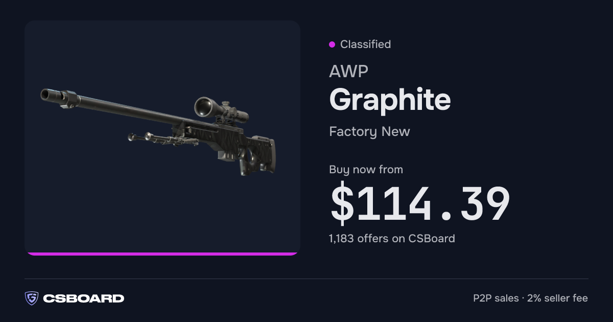 AWP | Graphite (Factory New) — $192 | Buy CS2 | CSBoard