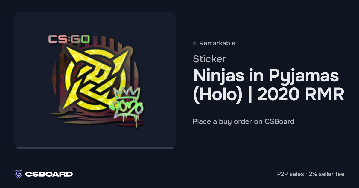 Sticker | Ninjas in Pyjamas (Holo) | 2020 RMR — $0 | CSBoard