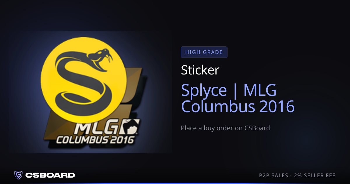 Sticker — Splyce — MLG Columbus 2016 from $6 · 3 offers · CSBoard